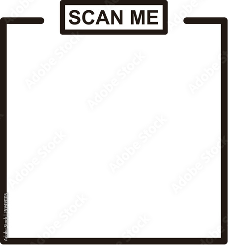 QR code scan icon. Scan me frame. QR code scan for smartphone. QR code for mobile app, payment and identification. Vector illustration.