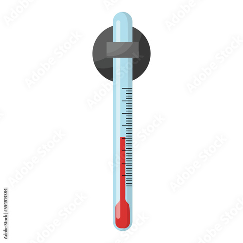 thermometer for measuring temperature, thermometer for aquarium. vector isolated on a white background