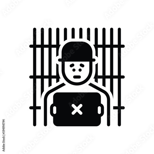 Black solid icon for criminal 