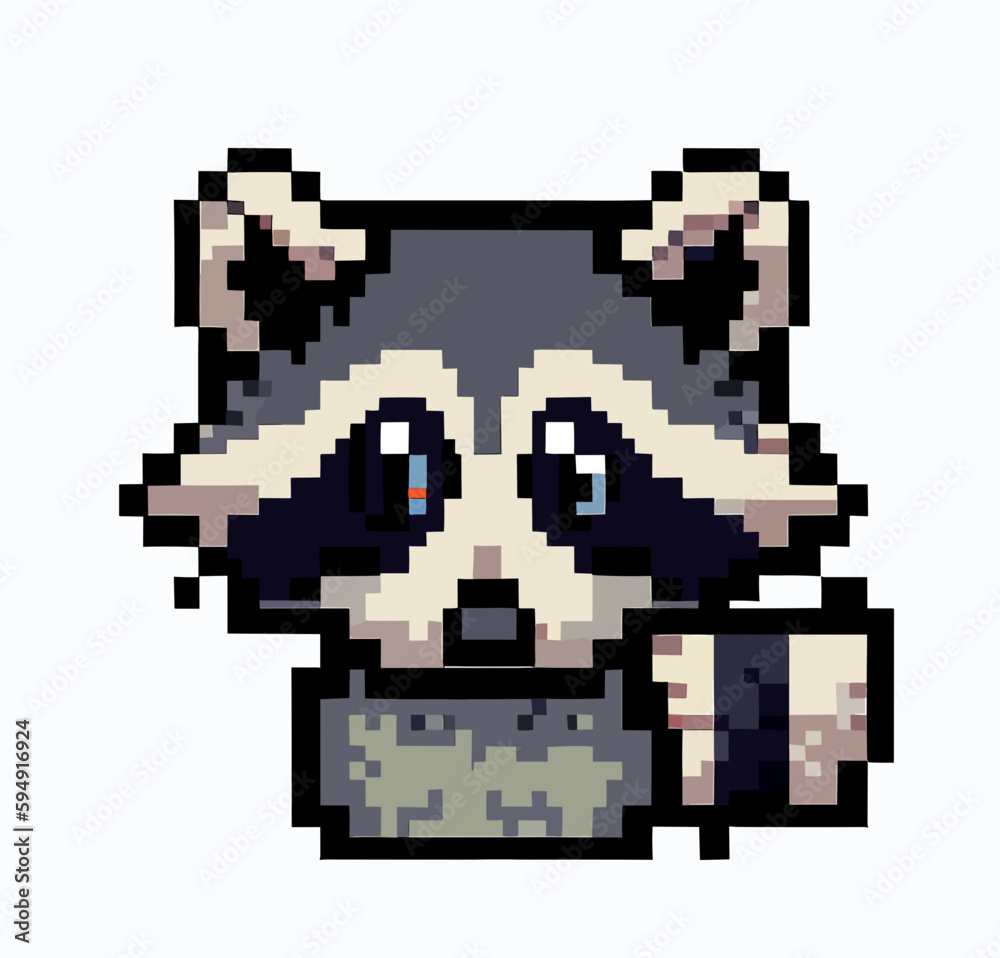 Racoon pixelart Racoon pixelart