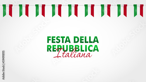 Festa Della Repubblica Italiana, 2 Giungno, Italy republic day 2 June, Italy national flag. Vector Celebration background