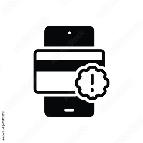 Black solid icon for issue 
