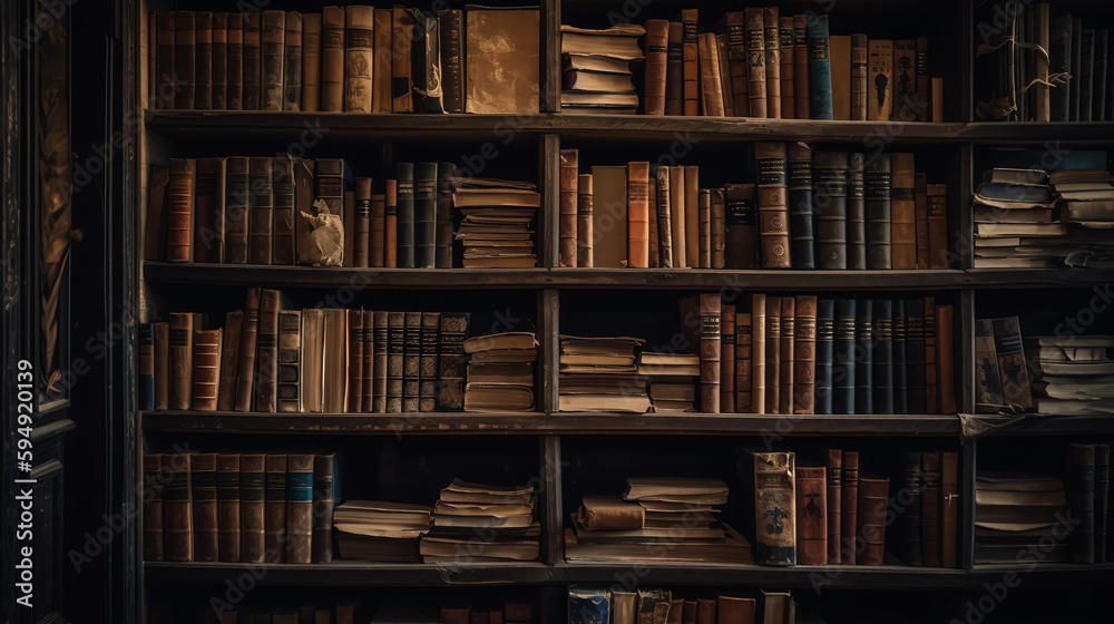 old books in library old books in library