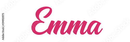Emma - pink color - female italian name - great for website, email, presentation, greeting, banner, postcard, book, t-shirt, sweatshirt