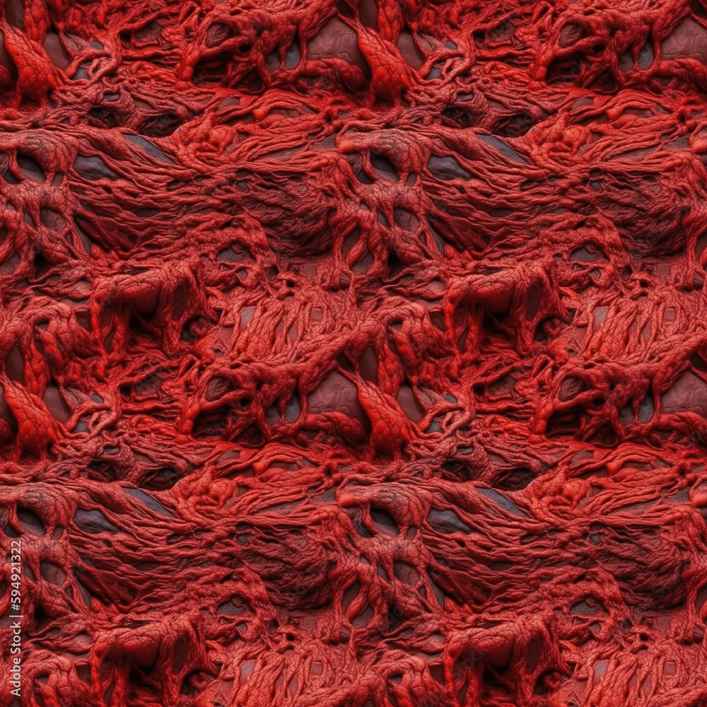 Fototapeta premium Blood vessel and meat texture. AI generative illustration.
