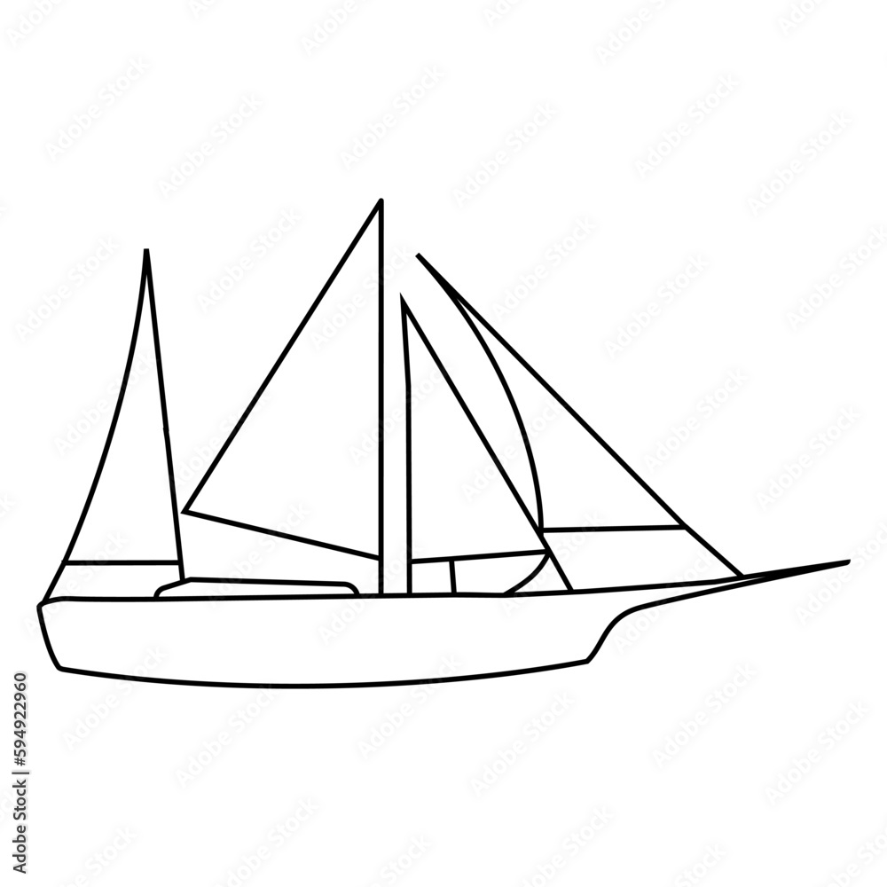 Sailboat icon vector. yacht illustration sign. sailing ship symbol. sailfish logo. Sailboat icon vector. yacht illustration sign. sailing ship symbol. sailfish logo.