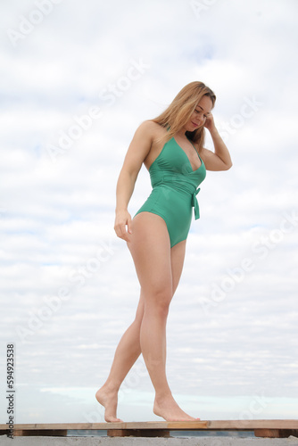 young beautiful woman in a swimsuit © zhagunov_a