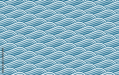 Seamless pattern with waves