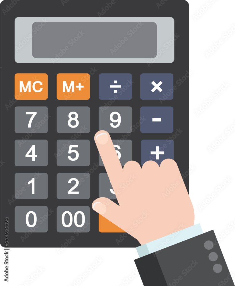 Calculator icon set. Isometric set of calculator vector icons for web design.