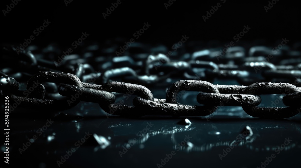 Breaking Free: A Powerful Image of a Breaking Chain on a Background ...