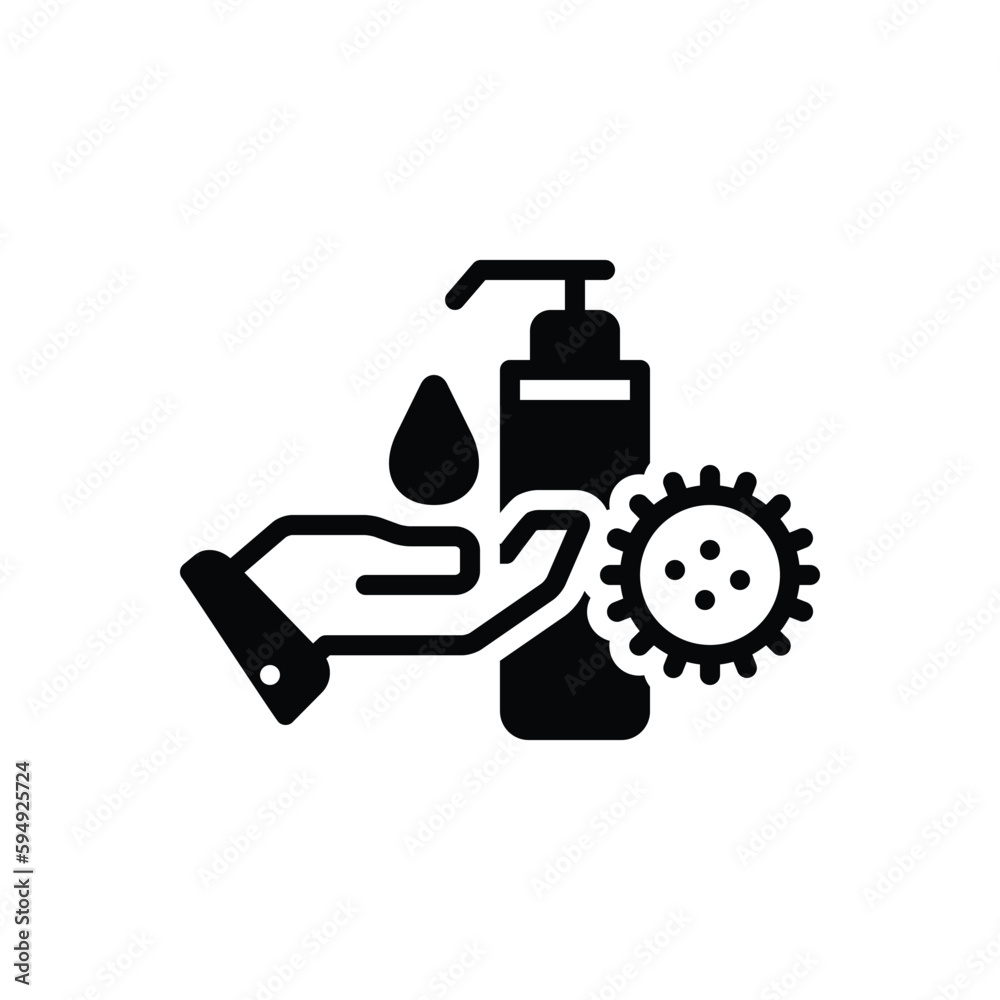 Black solid icon for preventing Black solid icon for preventing