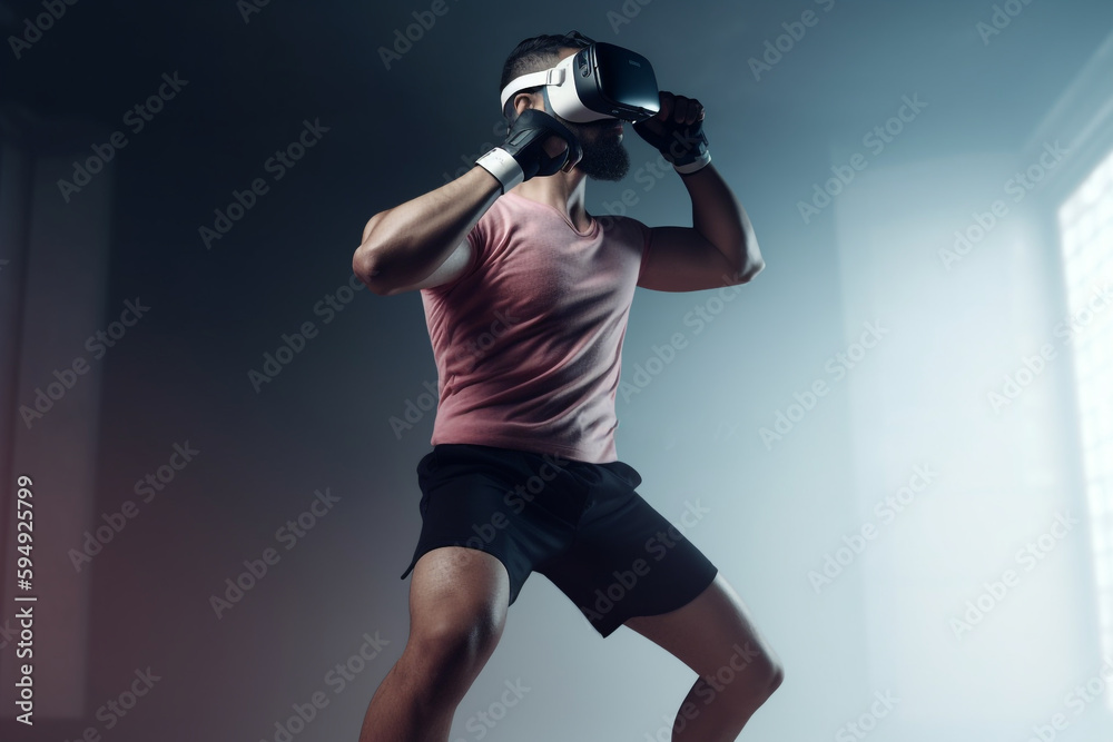 Kickboxing in virtual reality Kickboxing in virtual reality, Generative AI	
