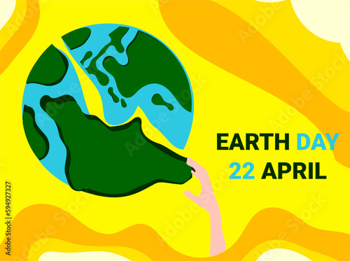 Reach the globe. Save the globe of earth. 22 April 2023