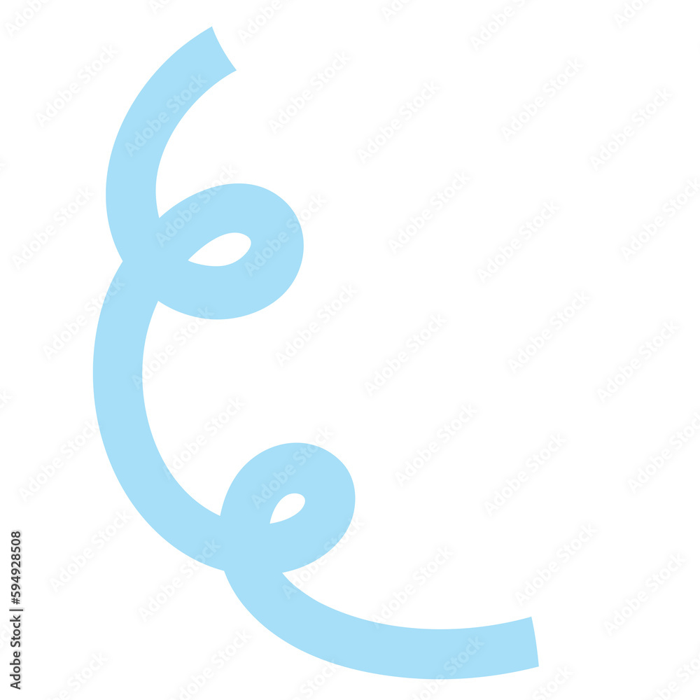 Obraz premium Illustration of pastel blue doodles for decorations, sticker, confetti, social media post, print, poster, post card, shirt print, cute patches, abstract elements, png, transparent background, icon