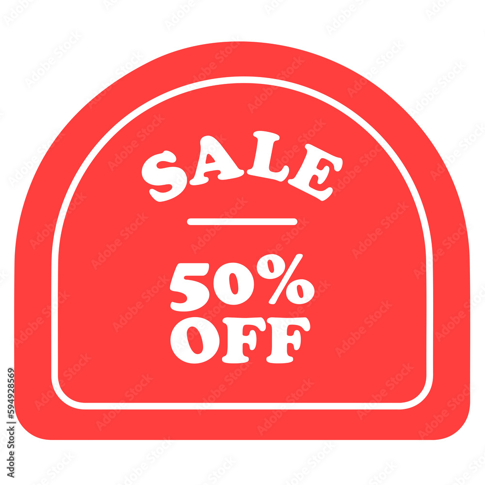 Illustration of 50% OFF sale icon for online shopping, promotion, marketing, business, communication, social media post, ad template, campaign badges, paper print, web button, discount sticker, png Illustration of 50% OFF sale icon for online shopping, promotion, marketing, business, communication, social media post, ad template, campaign badges, paper print, web button, discount sticker, png