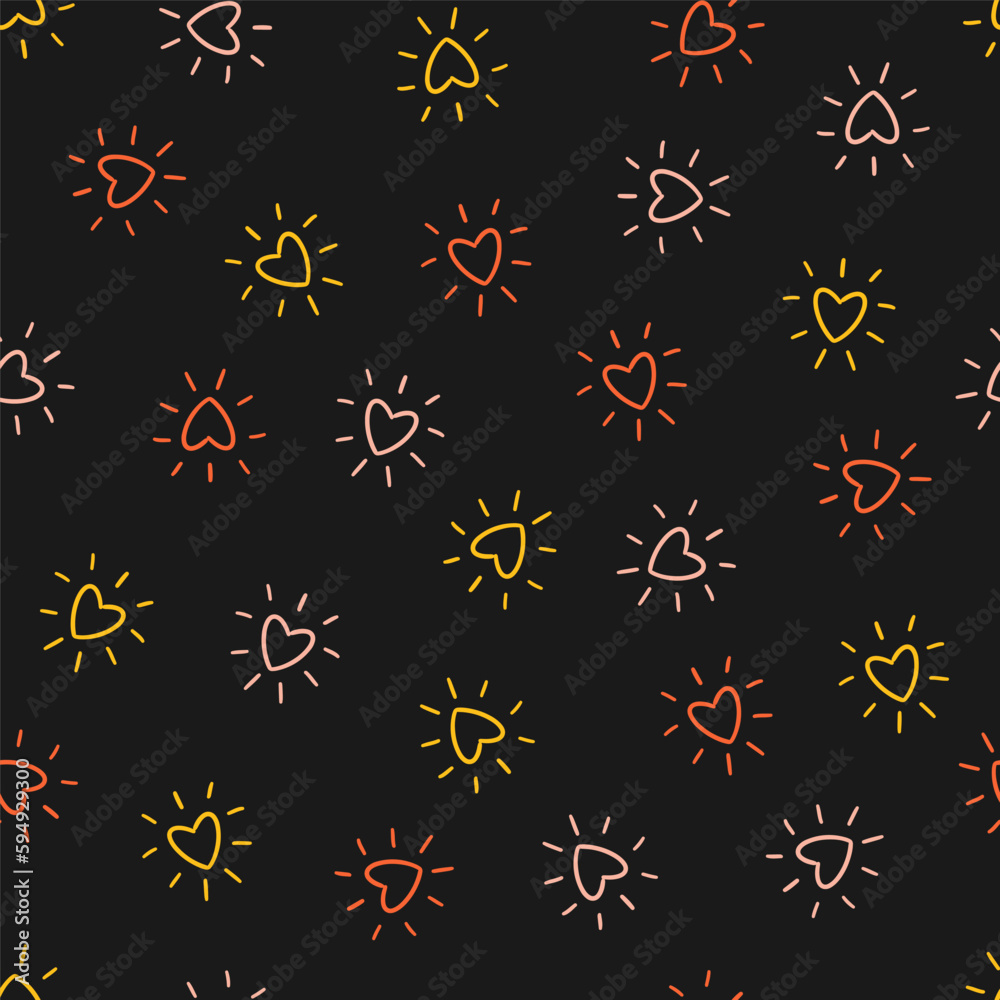 Seamless pattern with colorful hearts Seamless pattern with colorful hearts