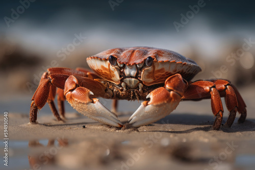 Crab on the beach - Generative AI
