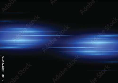 Abstract speed neon light effect on black background vector illustration.