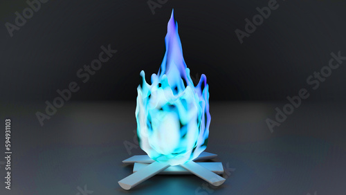 blue burning candle
