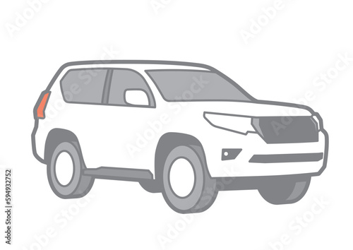 SUV - VECTOR ILLUSTRATOR ON WHITE BACKGROUND - VECTOR_T431 : 594932752