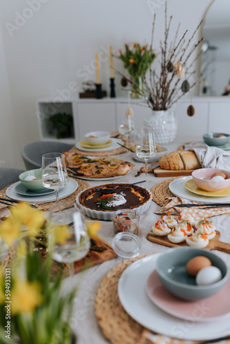 Wallpaper Mural Table set for Easter meal Torontodigital.ca