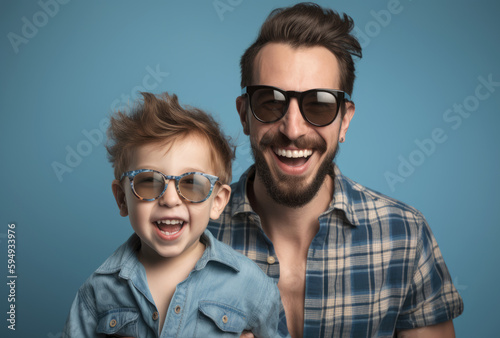 Dad and son , Generative Ai