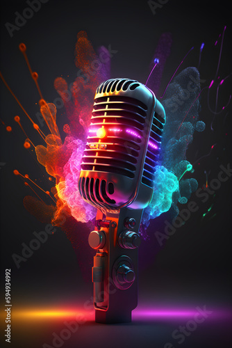 Credible_podcast_microphone_volumetric_lighting_bright