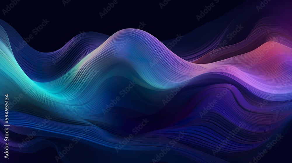 Abstract colourful wave (Generative AI)