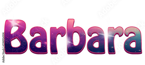 Barbara - multicolor - female name - sparkles - ideal for websites, emails, presentations, greetings, banners, cards, books, t-shirt, sweatshirt, prints

