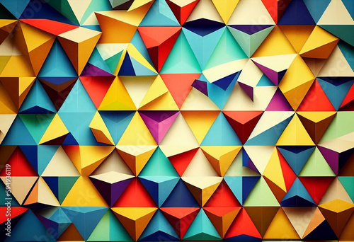 abstract geometric shapes and pattern background. Generative AI