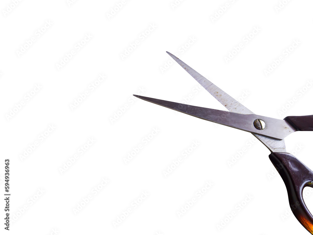 Iron stainless scissors isolated on white background Iron stainless scissors isolated on white background