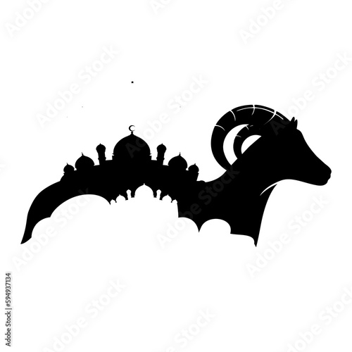 eid al-aldha sillhouette element