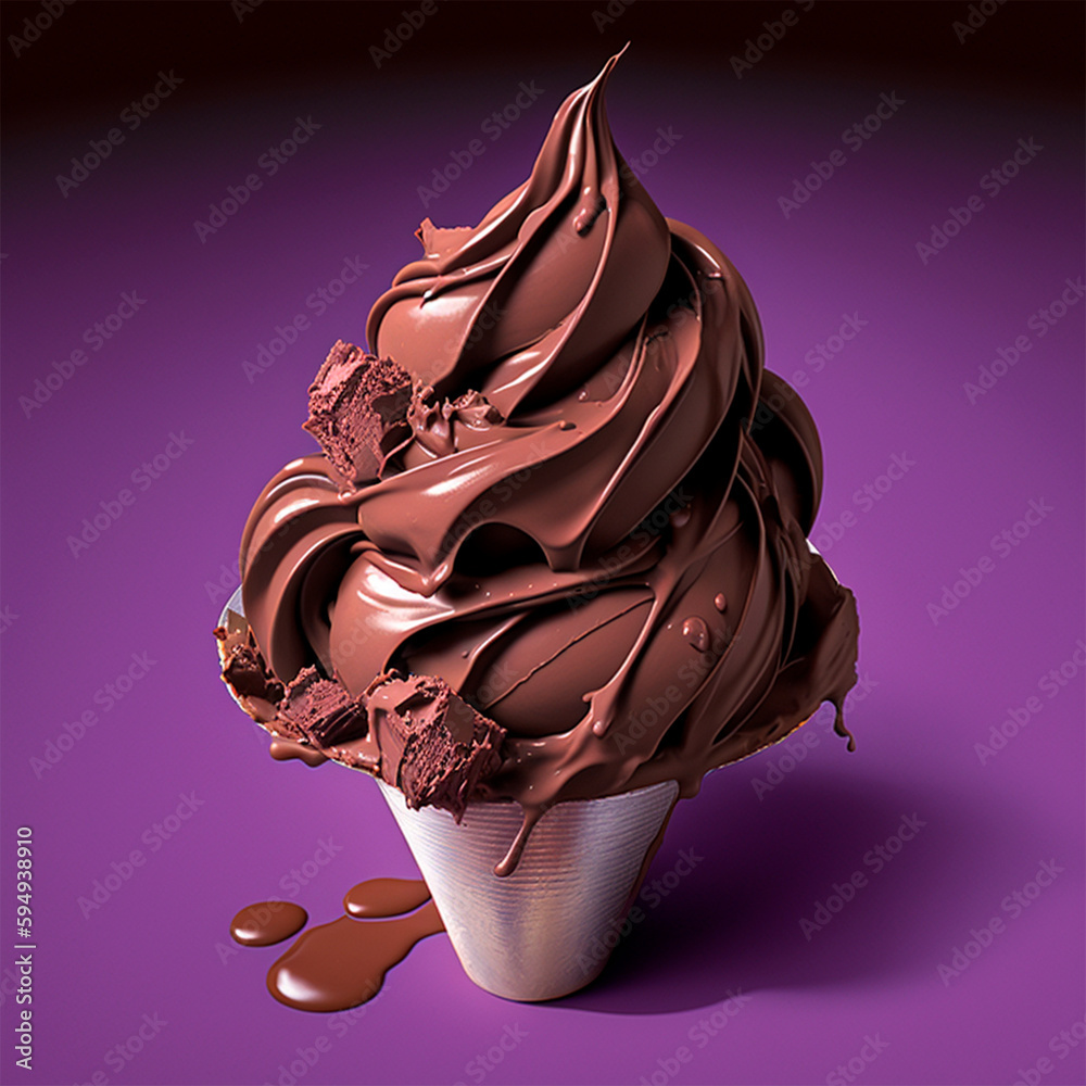 generated with AI: creamy chocolate cup