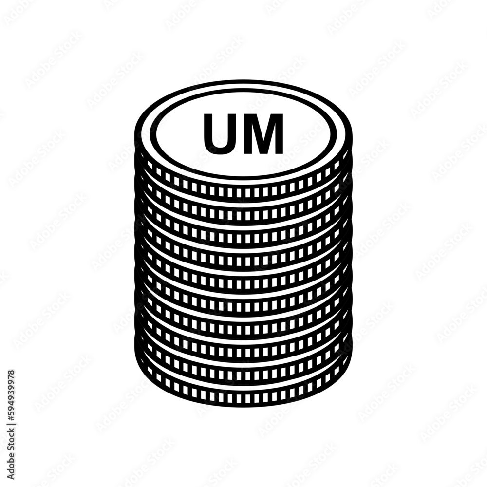Mauritania Currency Symbol, Mauritanian Ouguiya Icon, MRU Sign, Vector Illustration Mauritania Currency Symbol, Mauritanian Ouguiya Icon, MRU Sign, Vector Illustration