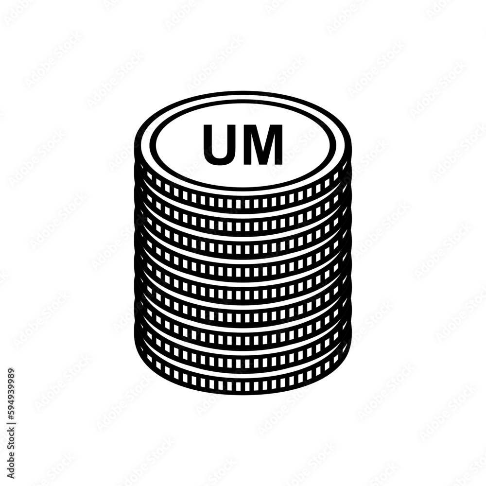 Mauritania Currency Symbol, Mauritanian Ouguiya Icon, MRU Sign, Vector Illustration Mauritania Currency Symbol, Mauritanian Ouguiya Icon, MRU Sign, Vector Illustration