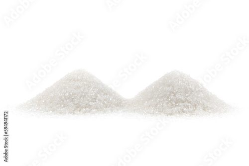 heap of with sugar isolated on white background