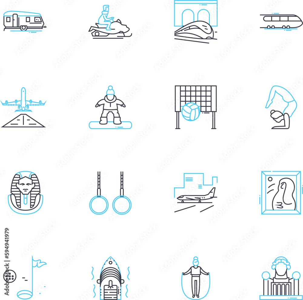 Clean routine linear icons set. Scrubbing, Disinfecting, Sanitizing, Clearing, Polishing, Wiping, Mopping line vector and concept signs. Dusting,Organizing,Deodorizing outline illustrations