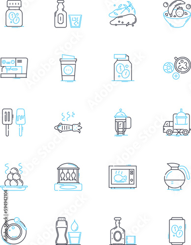 Fare linear icons set. Ticket, Price, Tariff, Cost, Farewell, Rate, Voyage line vector and concept signs. Journey,Travel,Passage outline illustrations