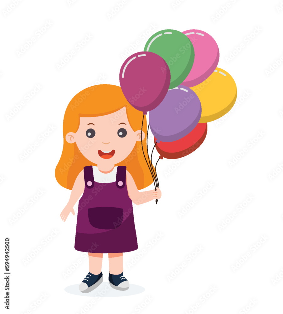 children with colorful balloons celebrating a birthday party vector illustration children with colorful balloons celebrating a birthday party vector illustration