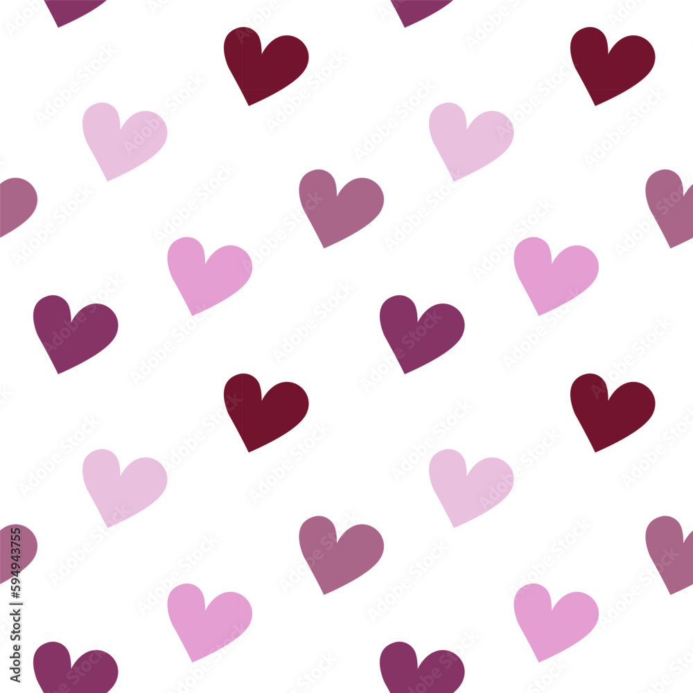 Web Seamless romantic pattern with hearts.