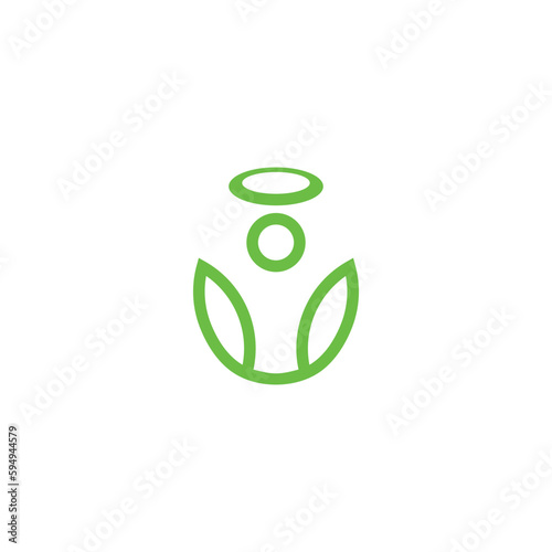 Billede på lærred green eco symbol