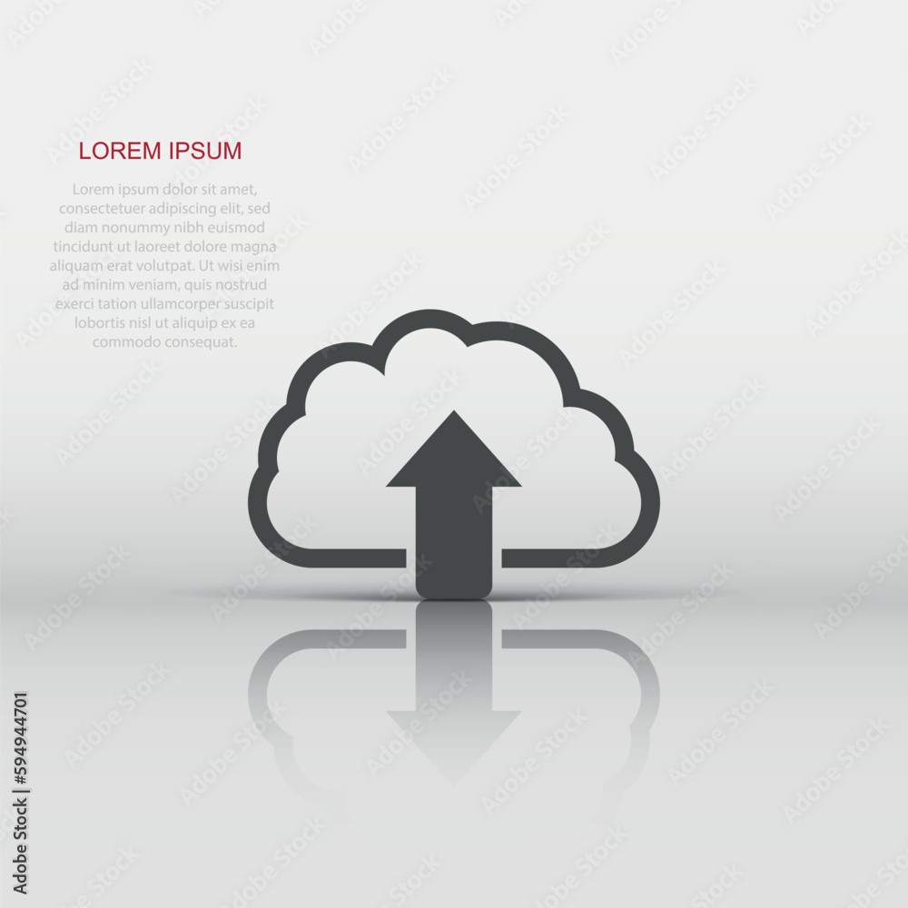 Vector cloud icon in flat style. Cloud sign illustration pictogram. Swarm business concept. Vector cloud icon in flat style. Cloud sign illustration pictogram. Swarm business concept.