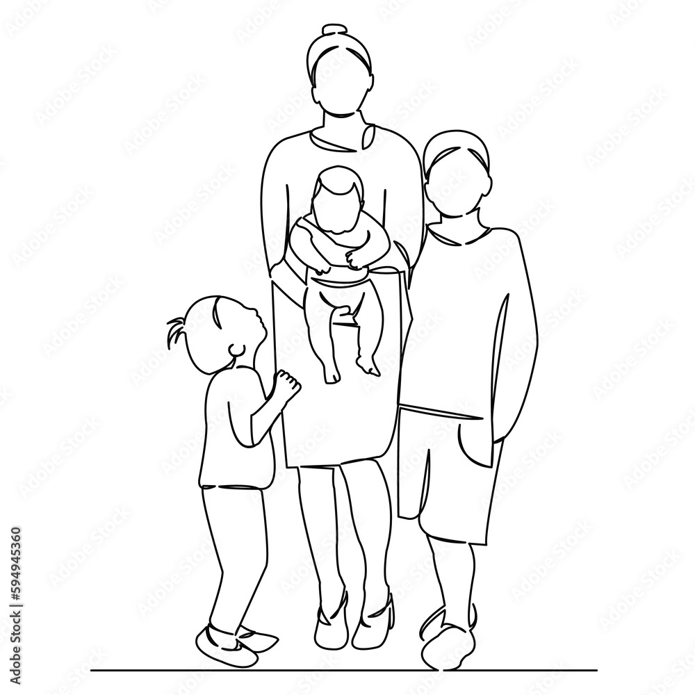 mom with children mom with children