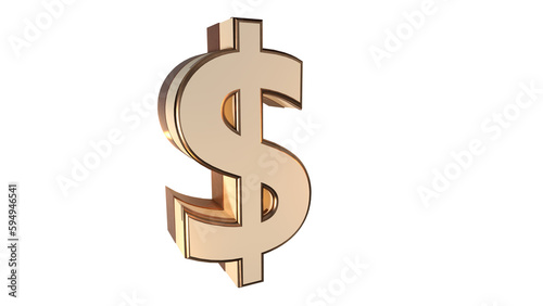 3d gold number element for design