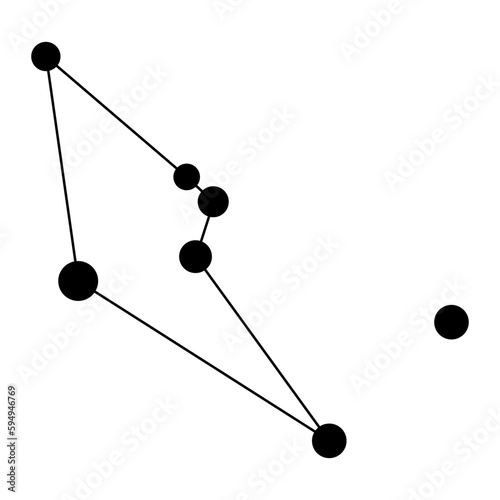 Reticulum constellation map. Vector illustration.