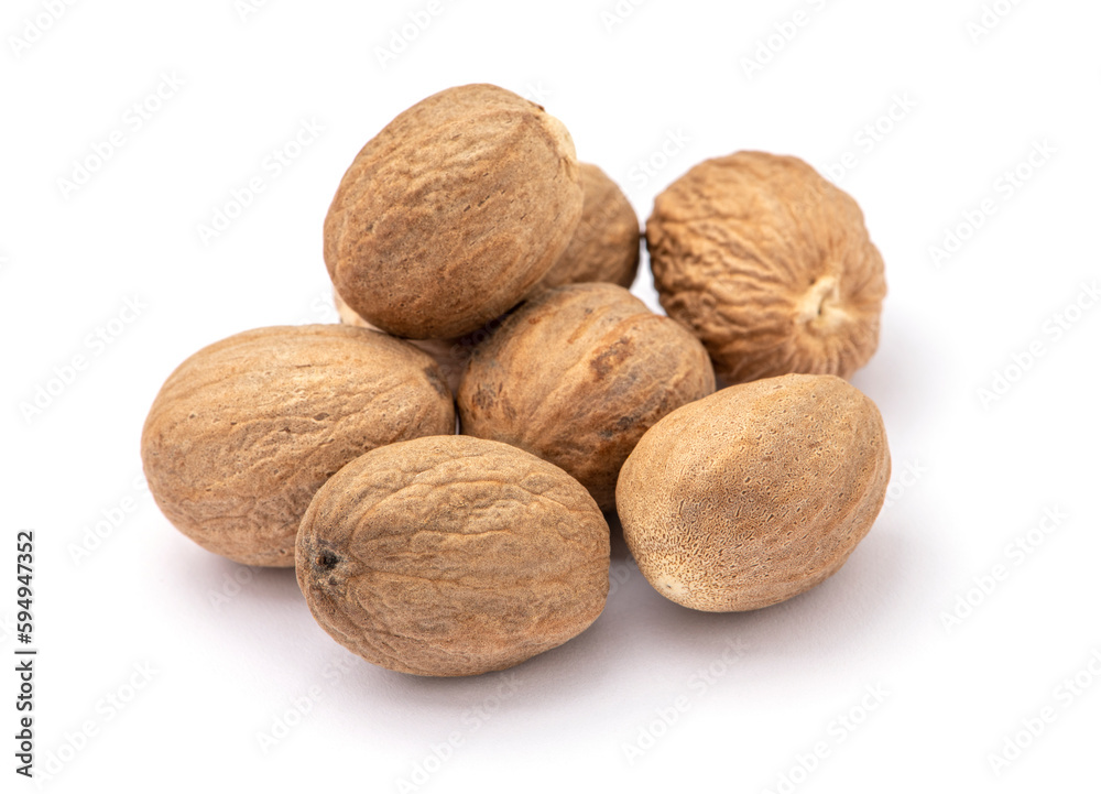 nutmeg isolated on white background nutmeg isolated on white background