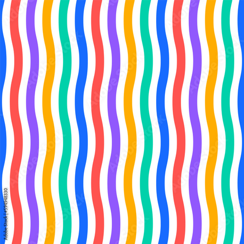 Seamless pattern with vertical wavy lines