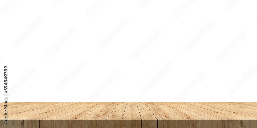 Empty wood table transparent background For product placement Empty wood table transparent background For product placement