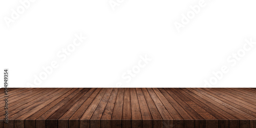 Fototapeta Naklejka Na Ścianę i Meble -  Empty wood table transparent background For product placement