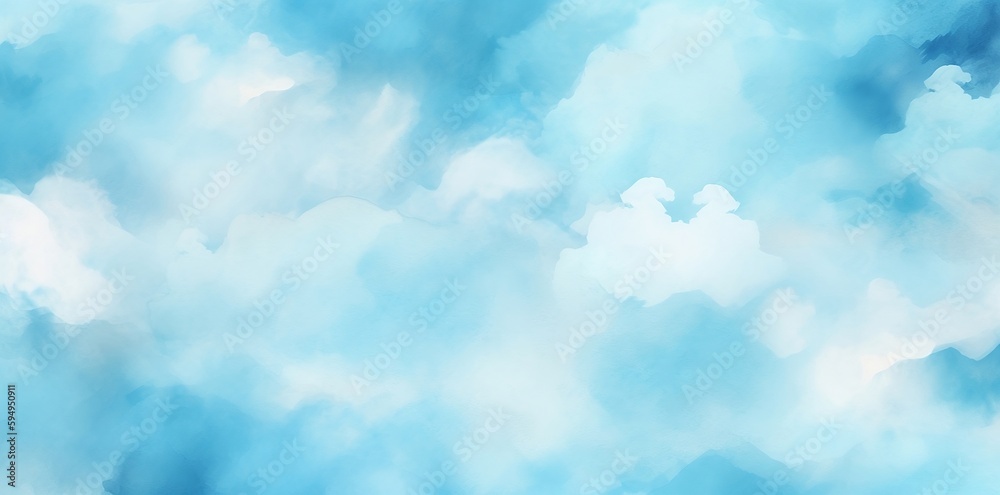 Blue Watercolor Background Wallpaper Created by Generative Ai